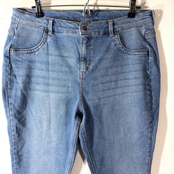 Hue Flannel Lined Denim Leggings NWT Sz 16 - Picture 5 of 16